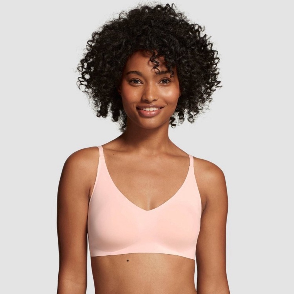 True & Co. True Everybody Women's Adjustable Strap Triangle Bra - Pink M